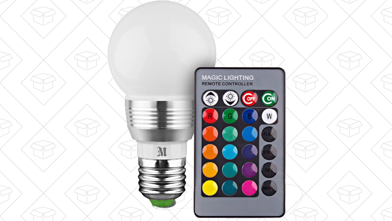 Massimo LED Color Changing Light Bulb, $8 with code RGBLITE3